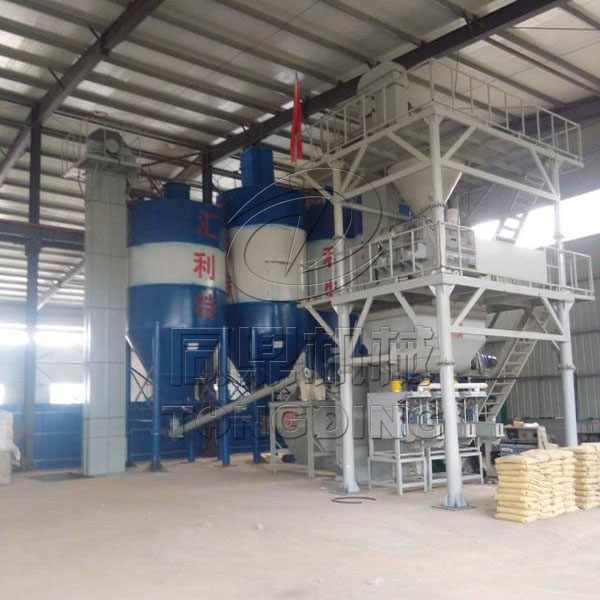 山東濟南兩立方雙軸特種砂漿生產(chǎn)線(xiàn)